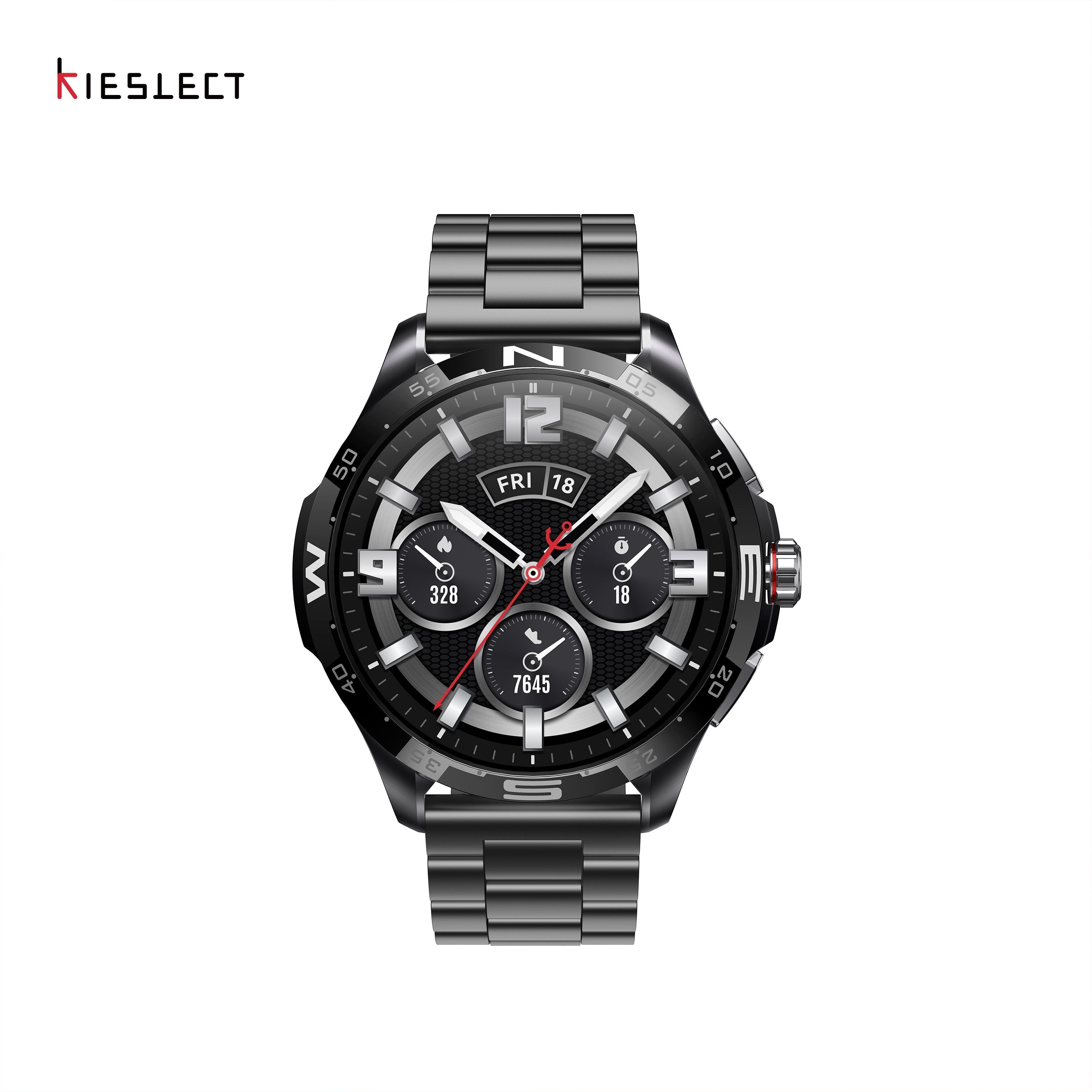 Kieslect Actor Leading Smartwatch with GPS+5ATM and Stunning Ceramic Bezel double Strap