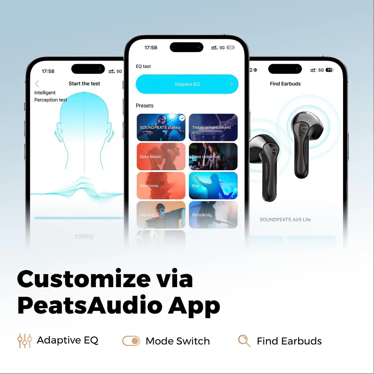 Soundpeats Air5 Lite + Pochette Gratuite PEATS
