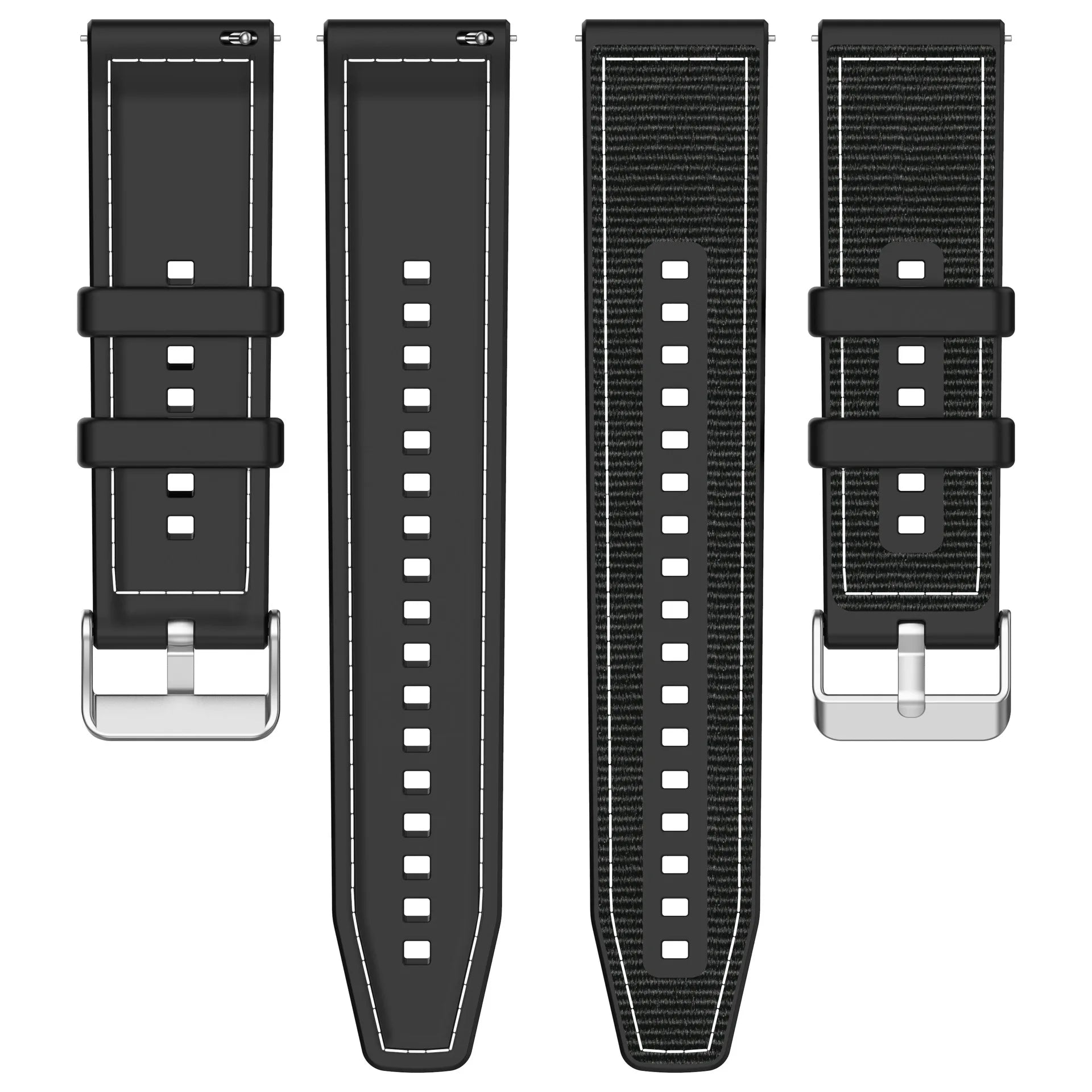Strap Nylon Silicone Noir