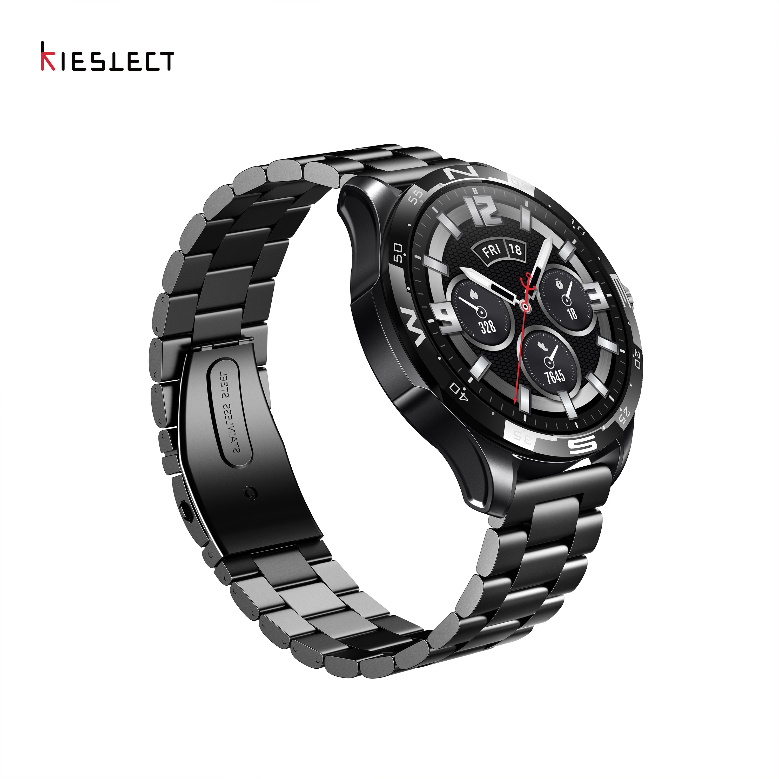 Kieslect Actor Leading Smartwatch with GPS+5ATM and Stunning Ceramic Bezel double Strap