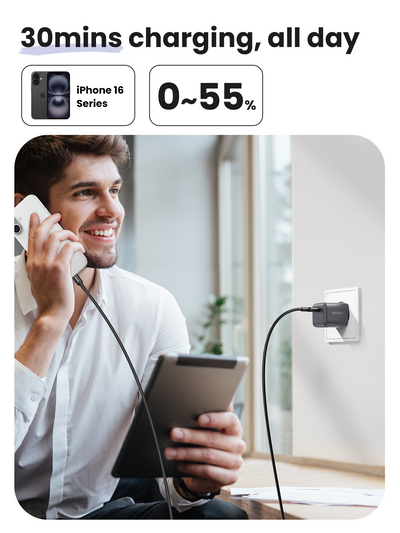 Pack Chargeur GaN 30W + Cable Braide 60W