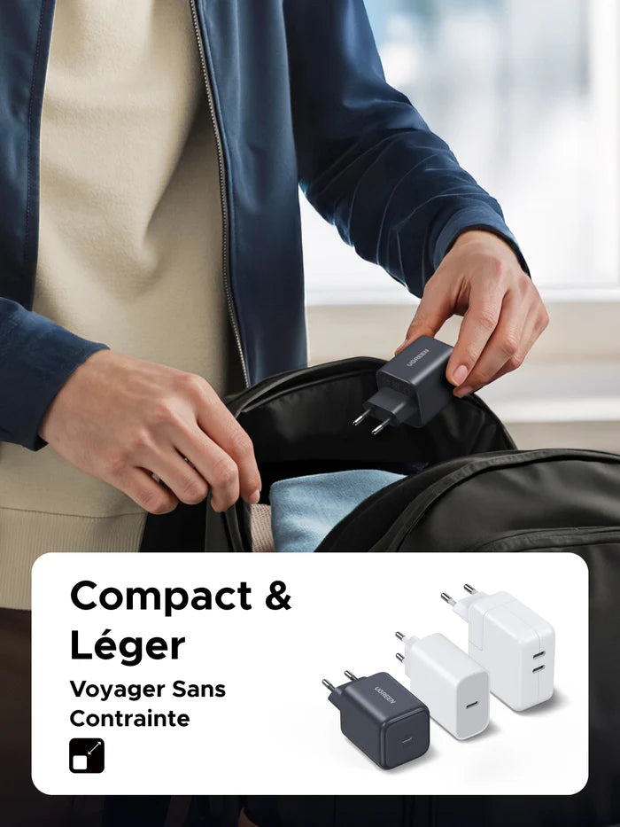 UGREEN   GaN   45W   Chargeur   rapide   USB-C   +   Câble   100w