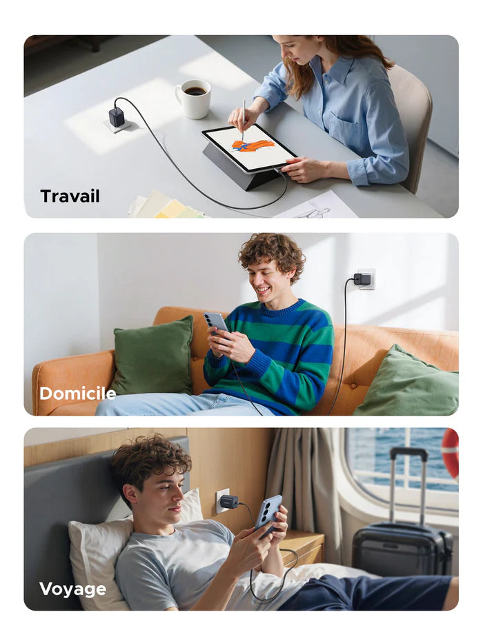 UGREEN   GaN   45W   Chargeur   rapide   USB-C   +   Câble   100w
