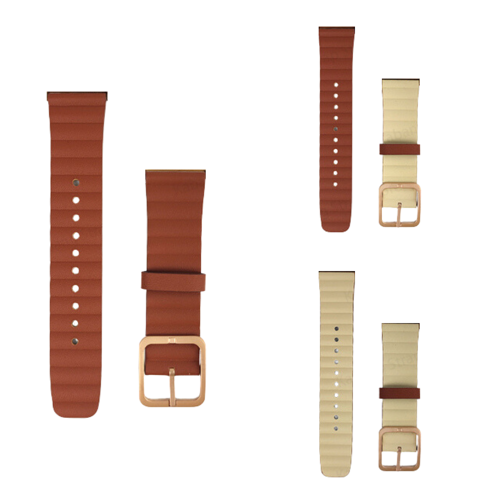 Bracelet double face en cuir 22mm