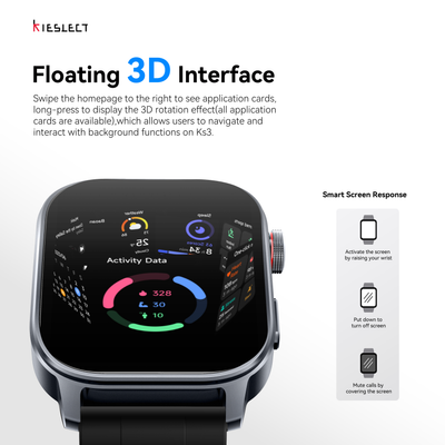 Kieslect Smart Calling Watch Ks 3 GPS Positioning 5ATM Waterproof + NYLON SILICONE 22 MM