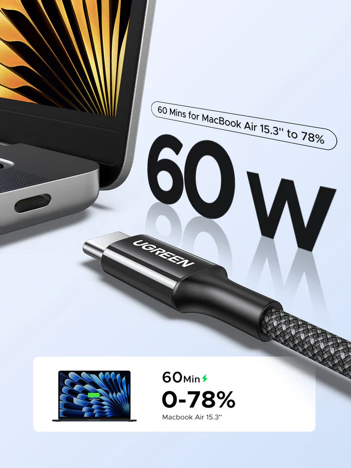 Pack Chargeur GaN 30W + Cable Braide 60W