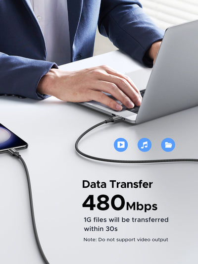 USB-C to USB-C PD Fast Charging braide Cable 60w  3A Max 1m