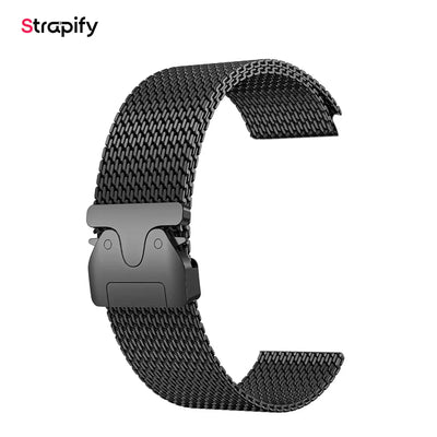 Bracelets Milanaise en Acier Inoxydable Noir