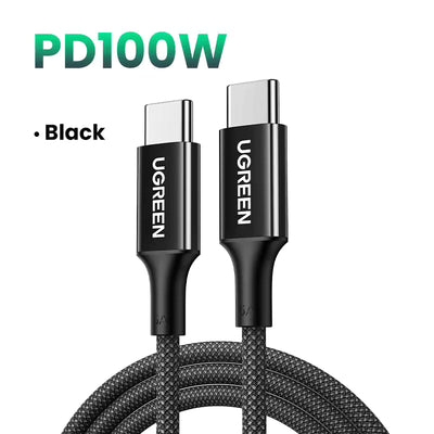 UGREEN 100W USB Type C  to USB C PD Fast Charging Braid cable 5A Max 1m