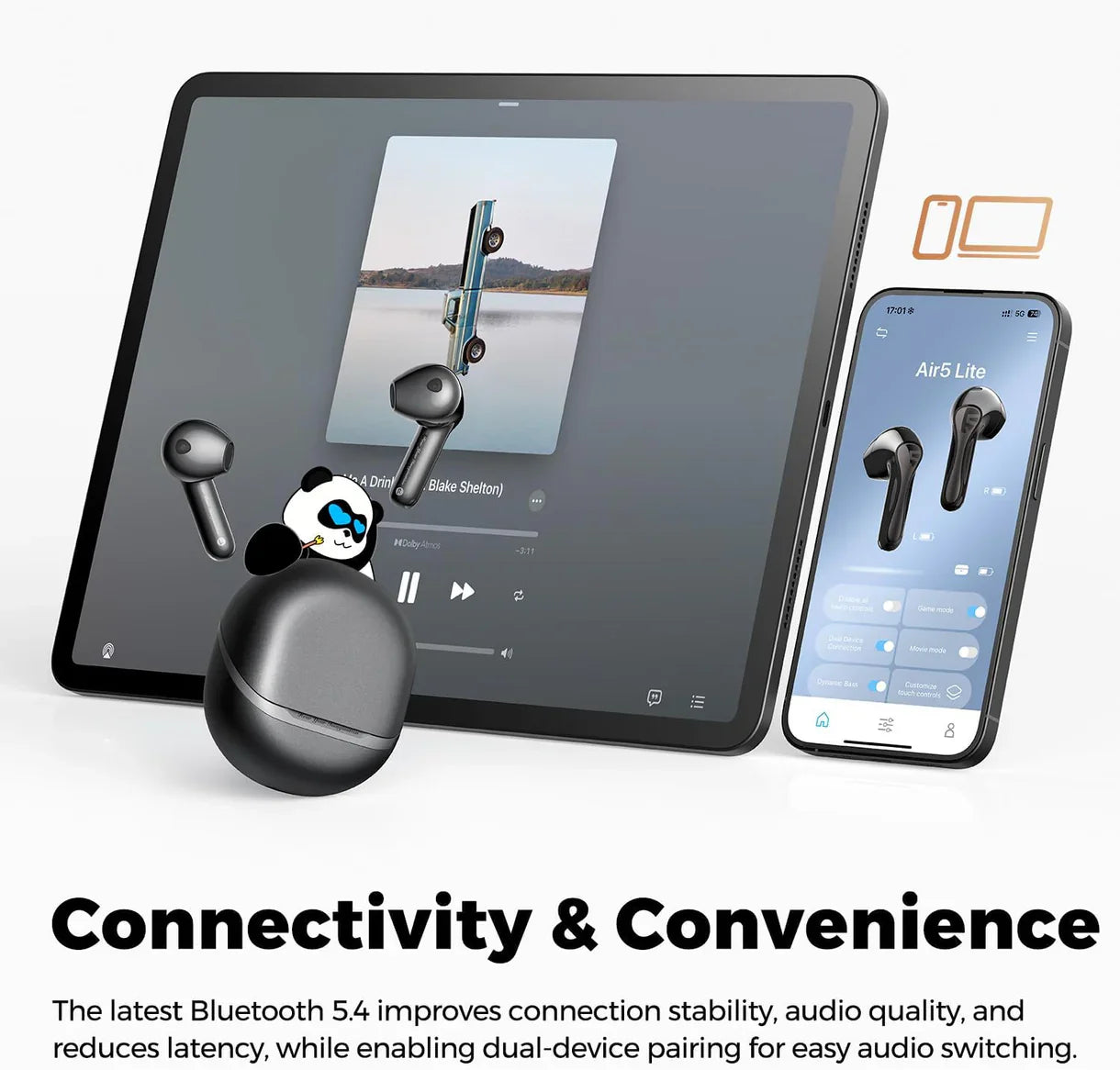 Soundpeats Air5 Lite + Pochette Gratuite PEATS