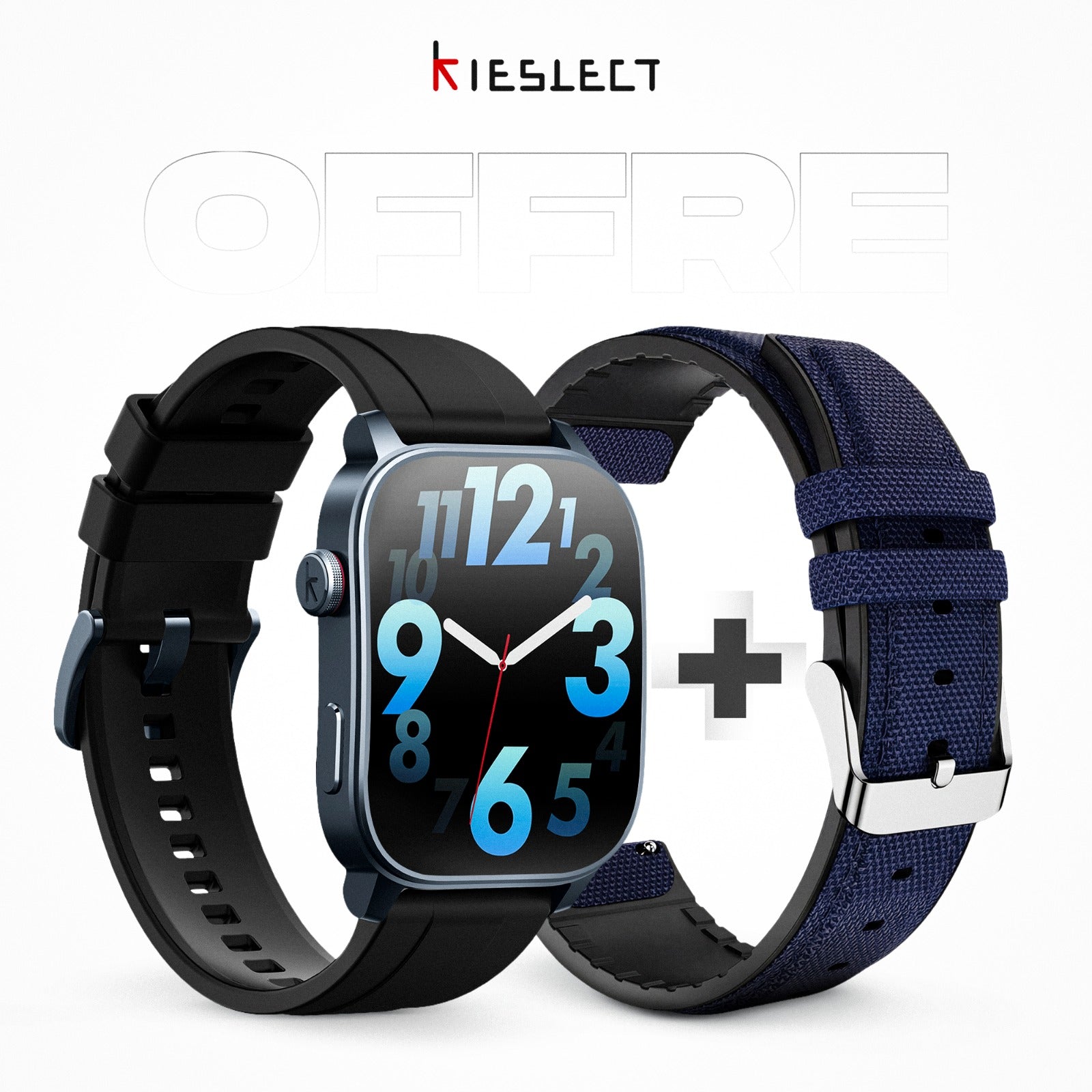 Kieslect Smart Calling Watch Ks 3 GPS Positioning 5ATM Waterproof + NYLON SILICONE 22 MM