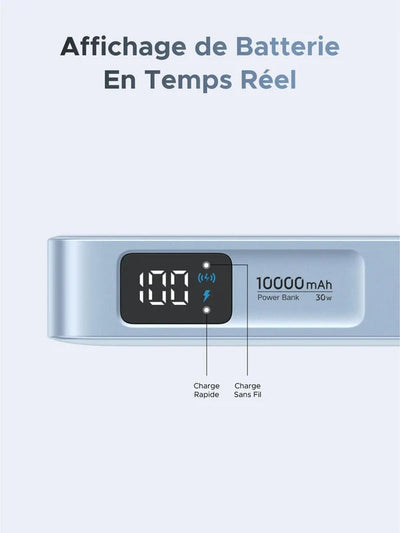 UGREEN MagFlow Batterie Externe Magnétique Sans Fil (10000mAh, Qi2 25W, Compatible MagSafe)
