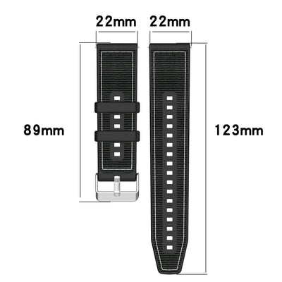 Strap Nylon Silicone Noir